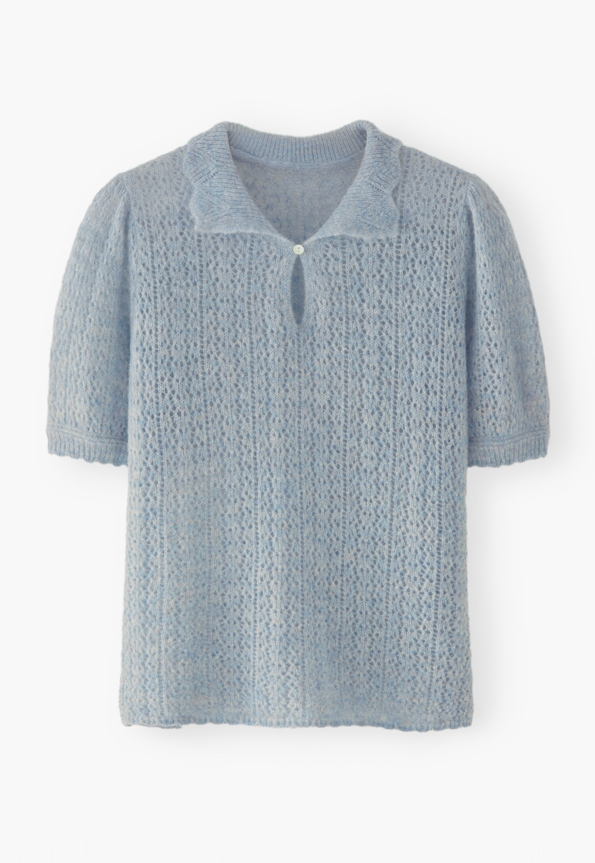 Lace-stitch sweater