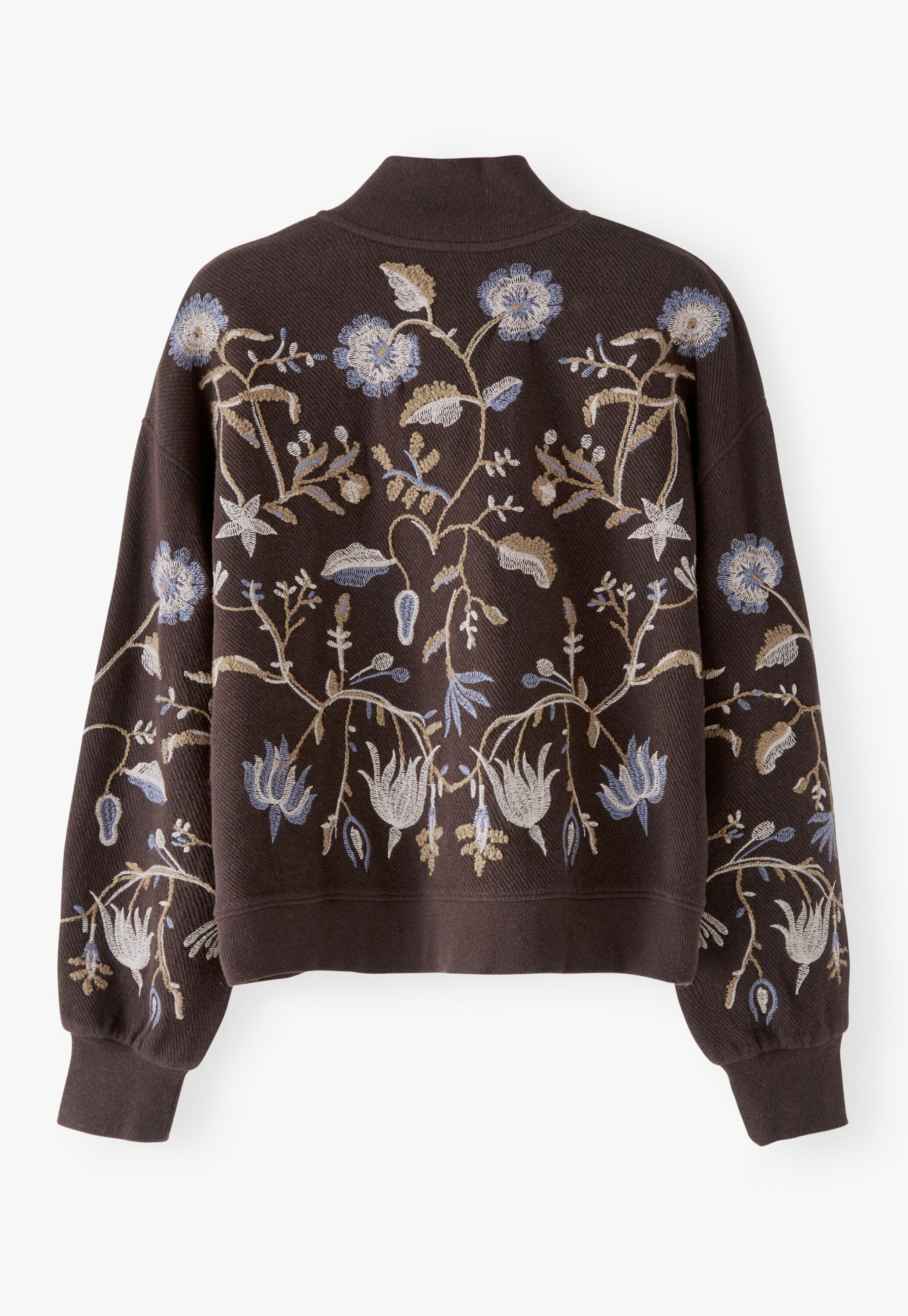 Embroidered jacket, Coffee, large