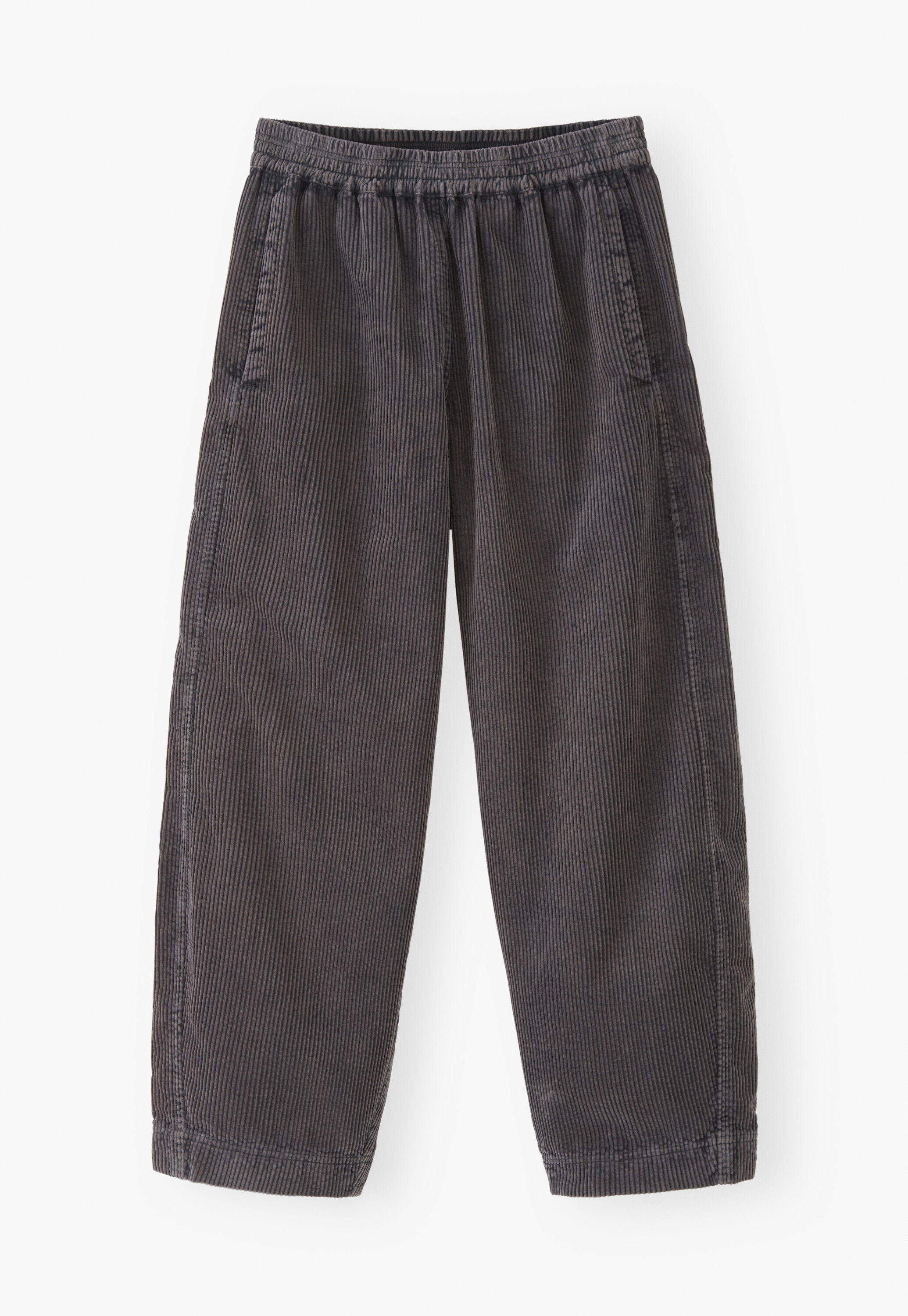 Wide-leg cord trousers