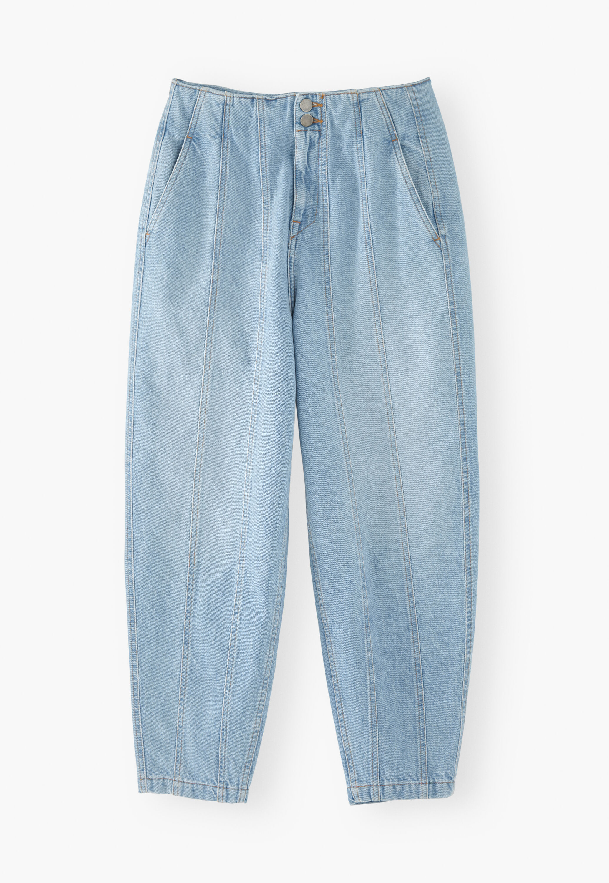 Wide-leg cord trousers