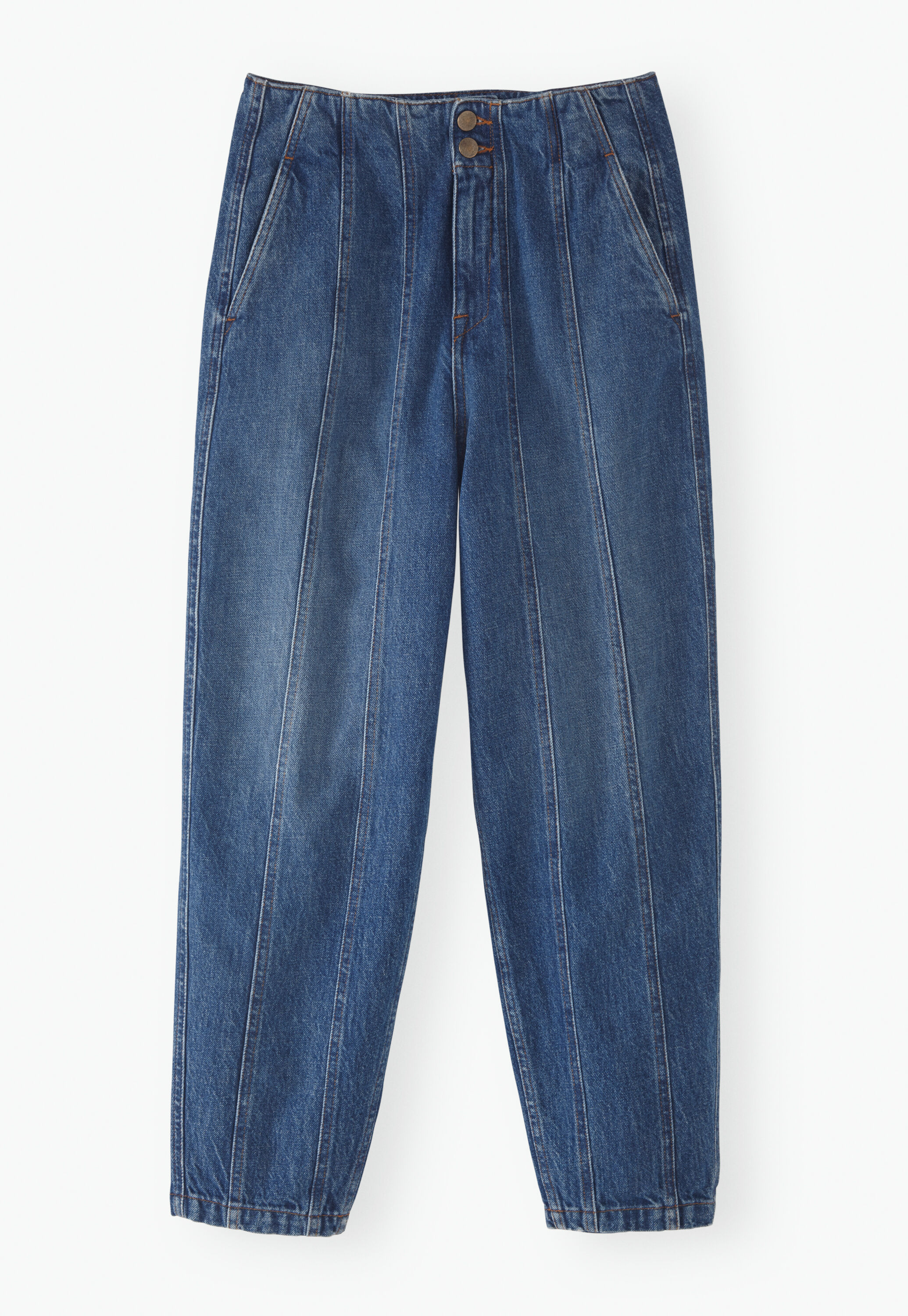 Wide-leg cord trousers