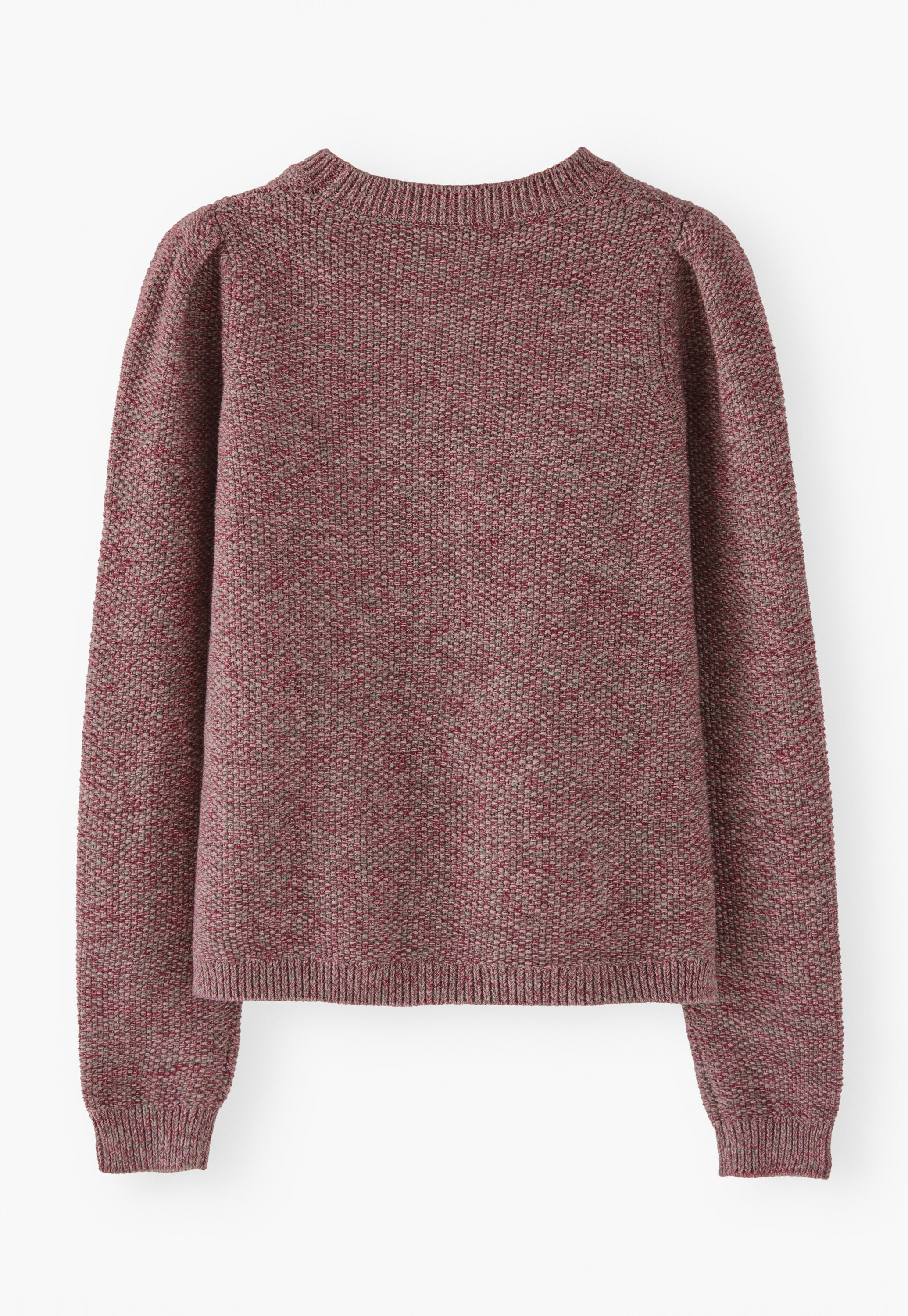 Moss-stitch sweater, Magenta moss, large