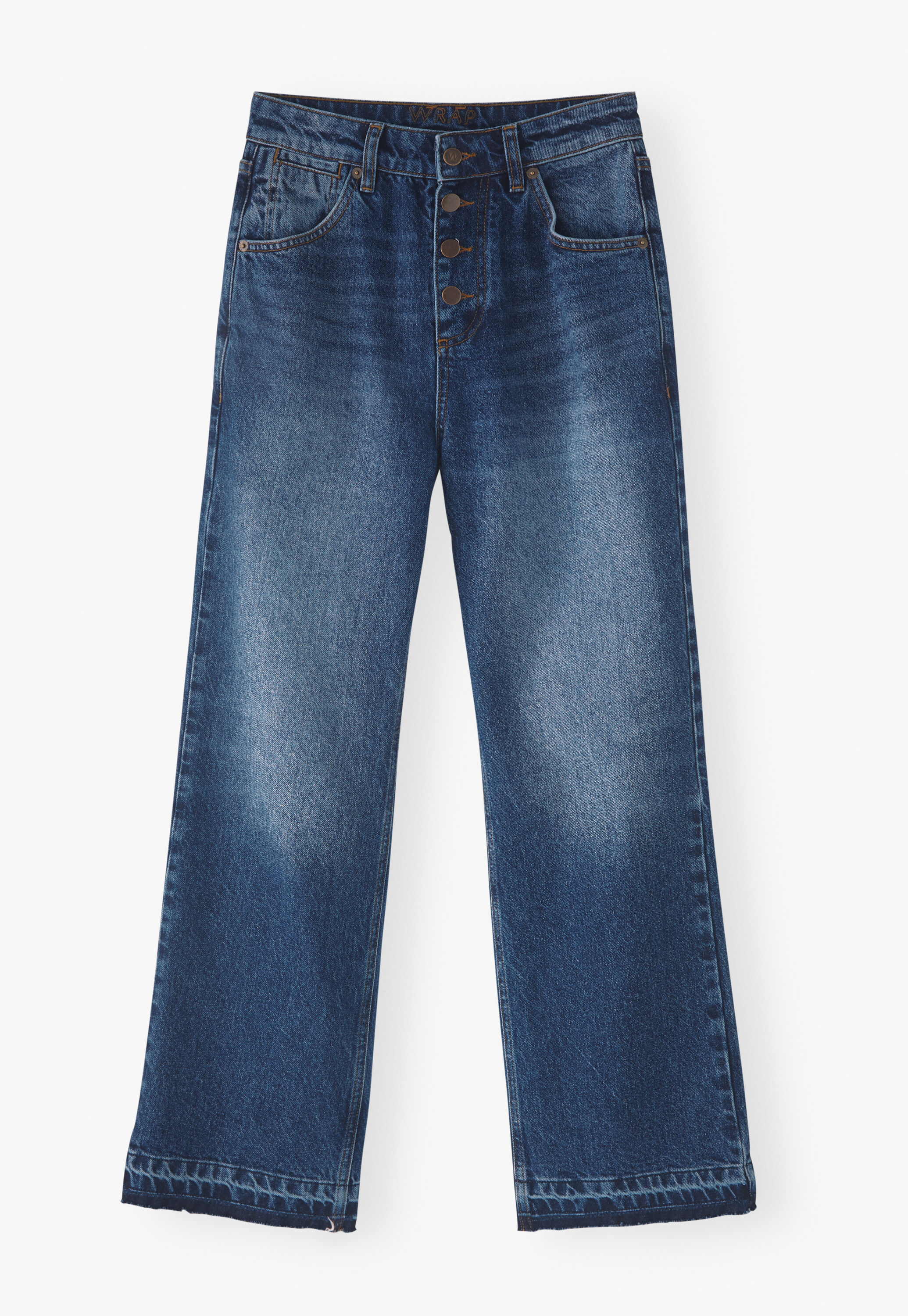 Wide-leg cord trousers