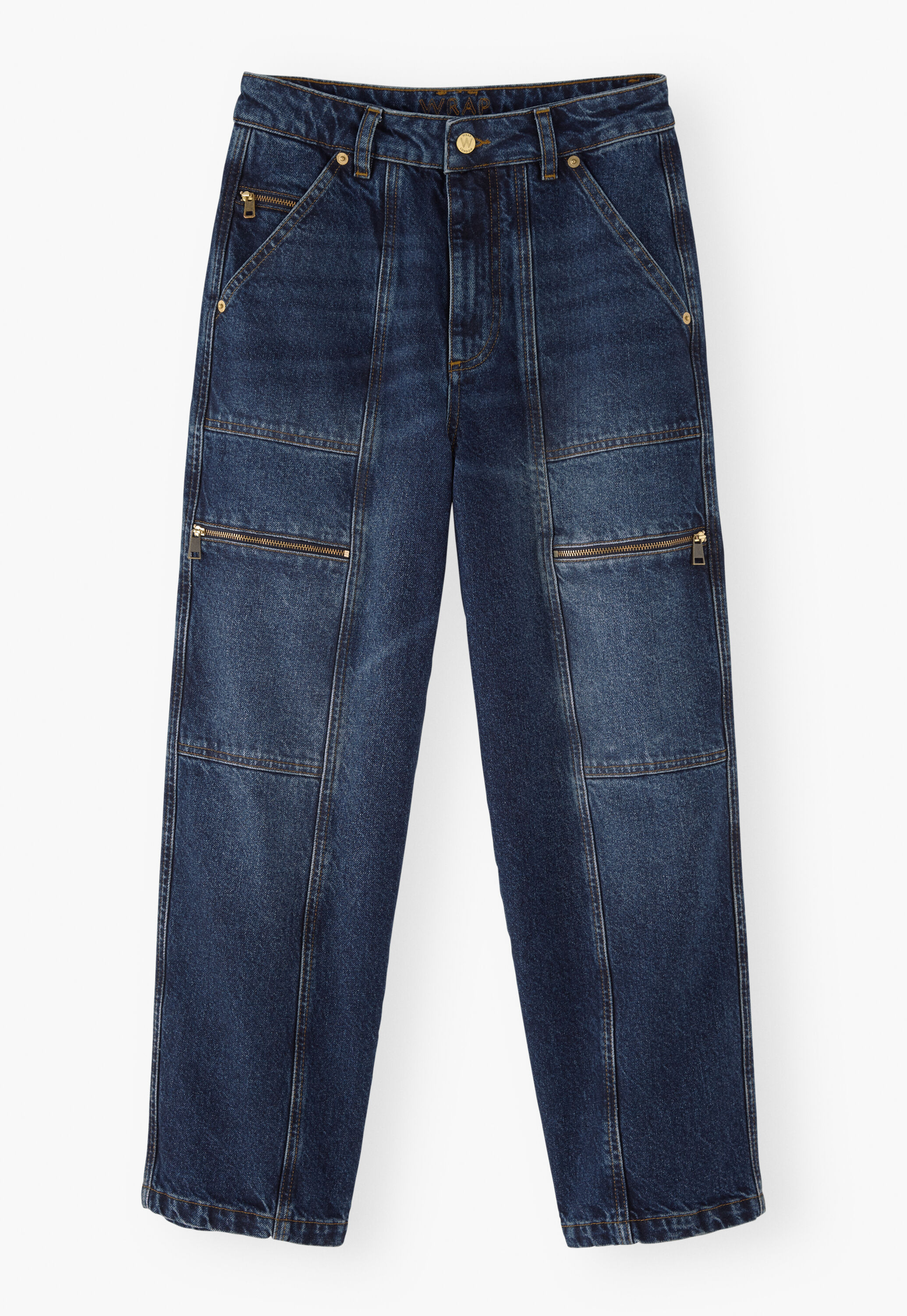 Wide-leg cord trousers