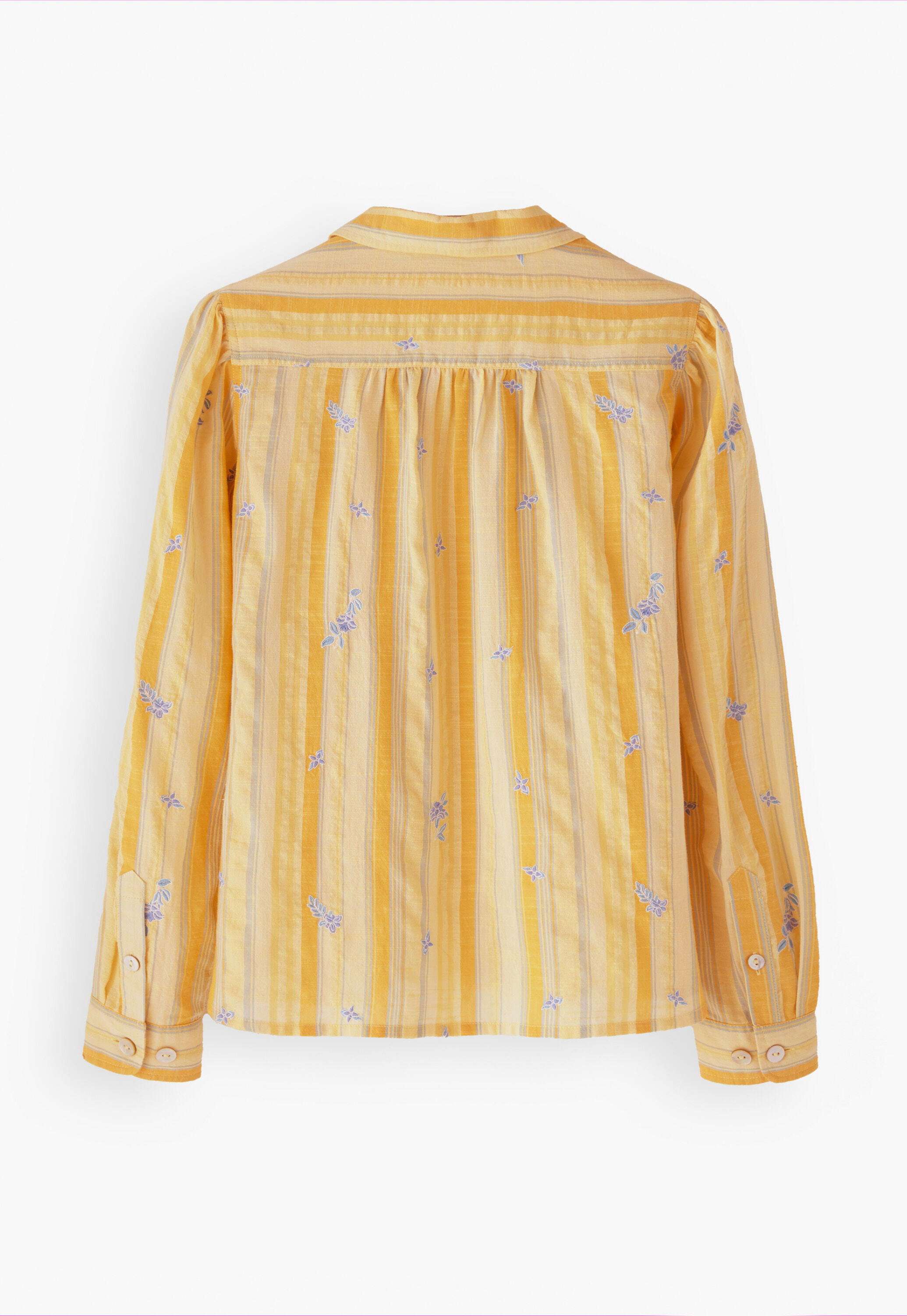 Embroidered striped shirt