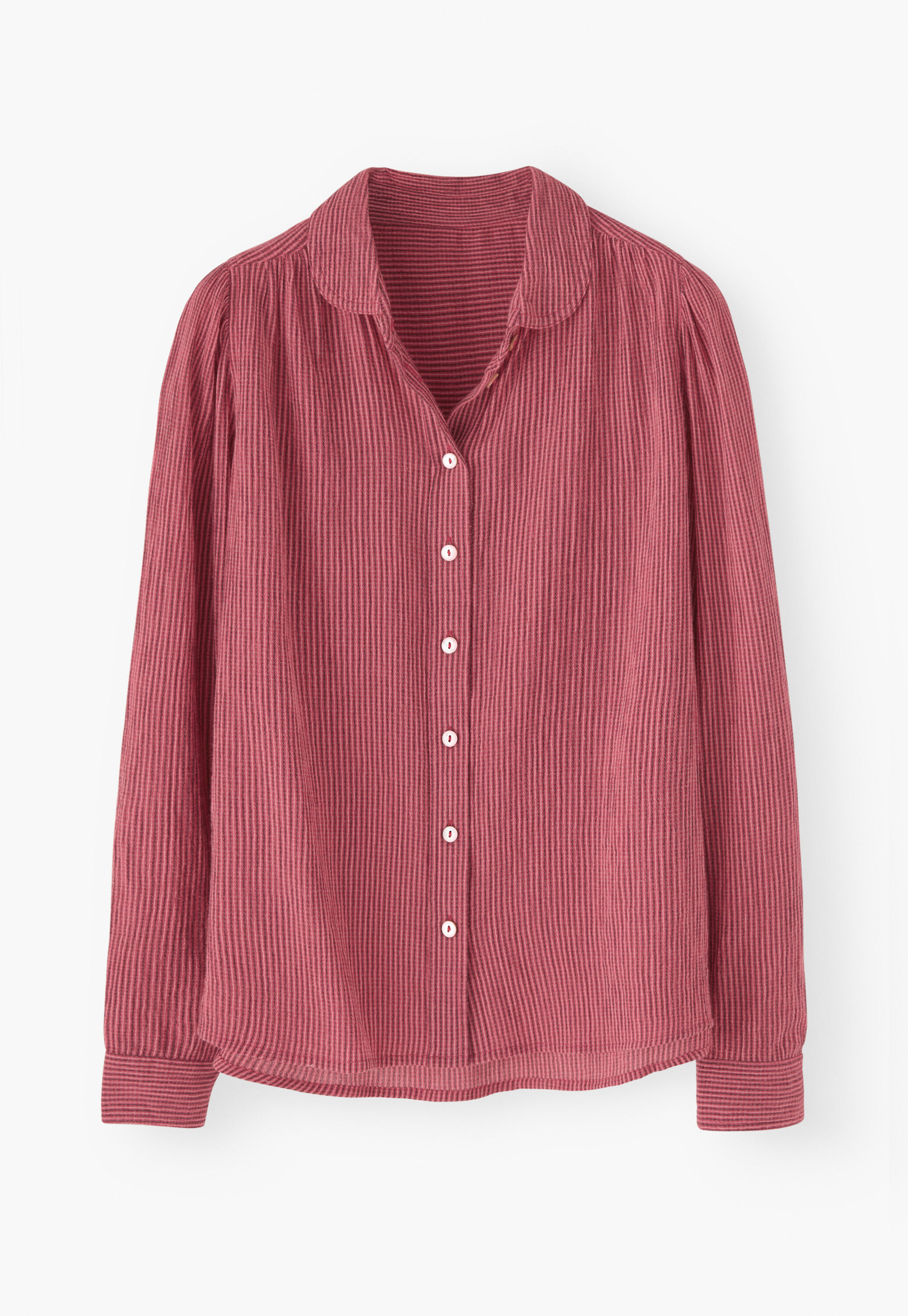 Crinkle striped blouse