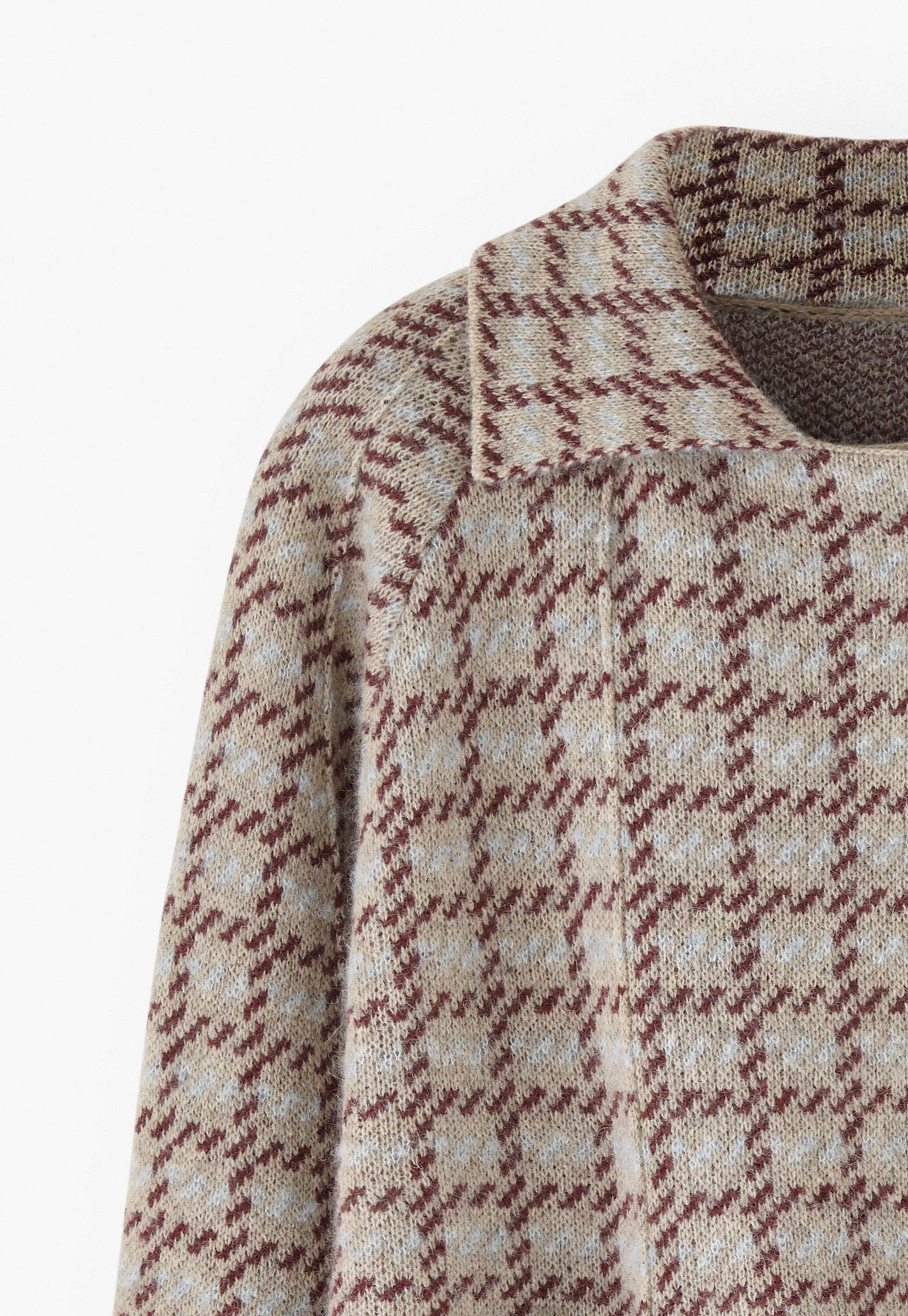Knitted checked jacket