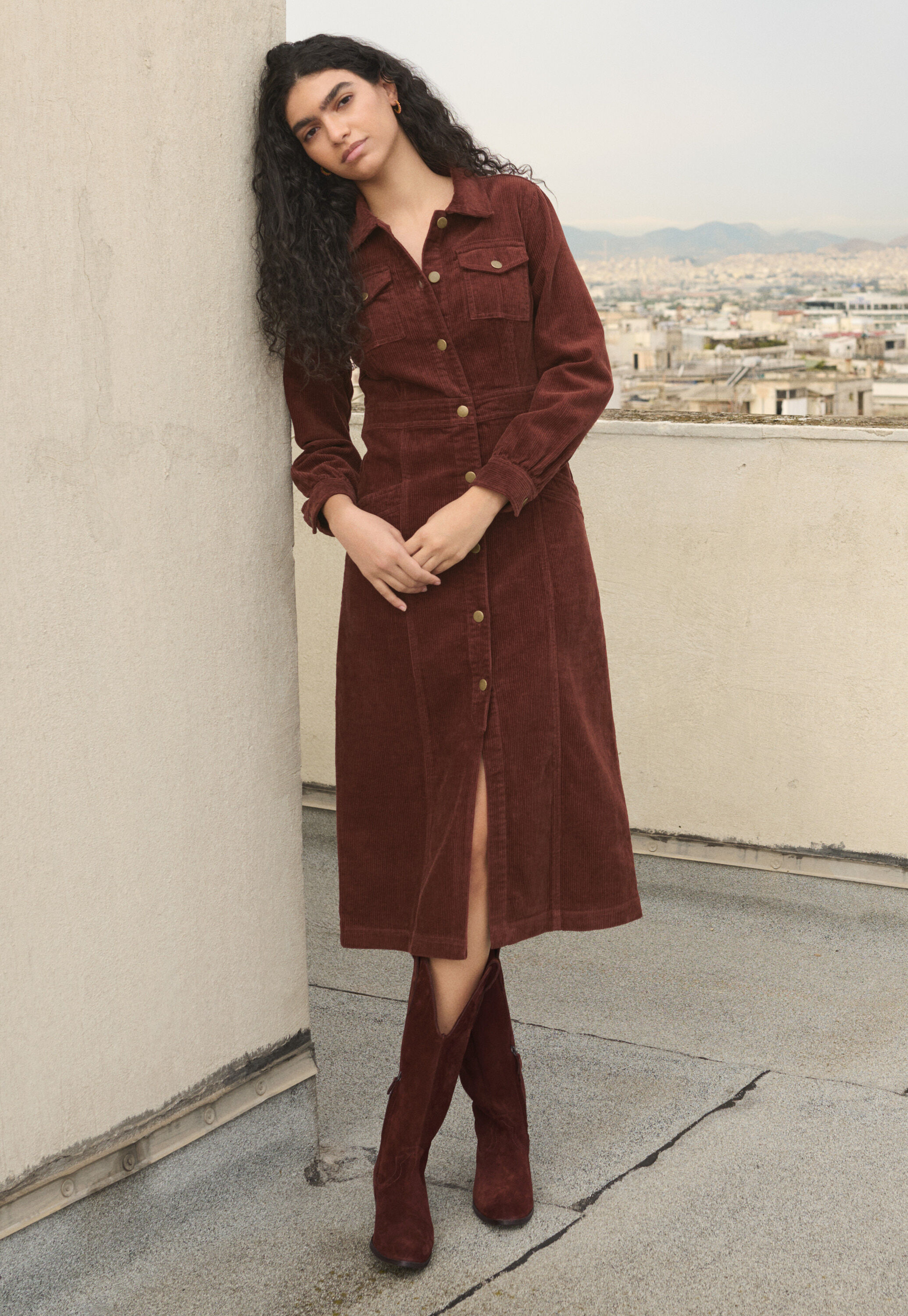Long cord dress