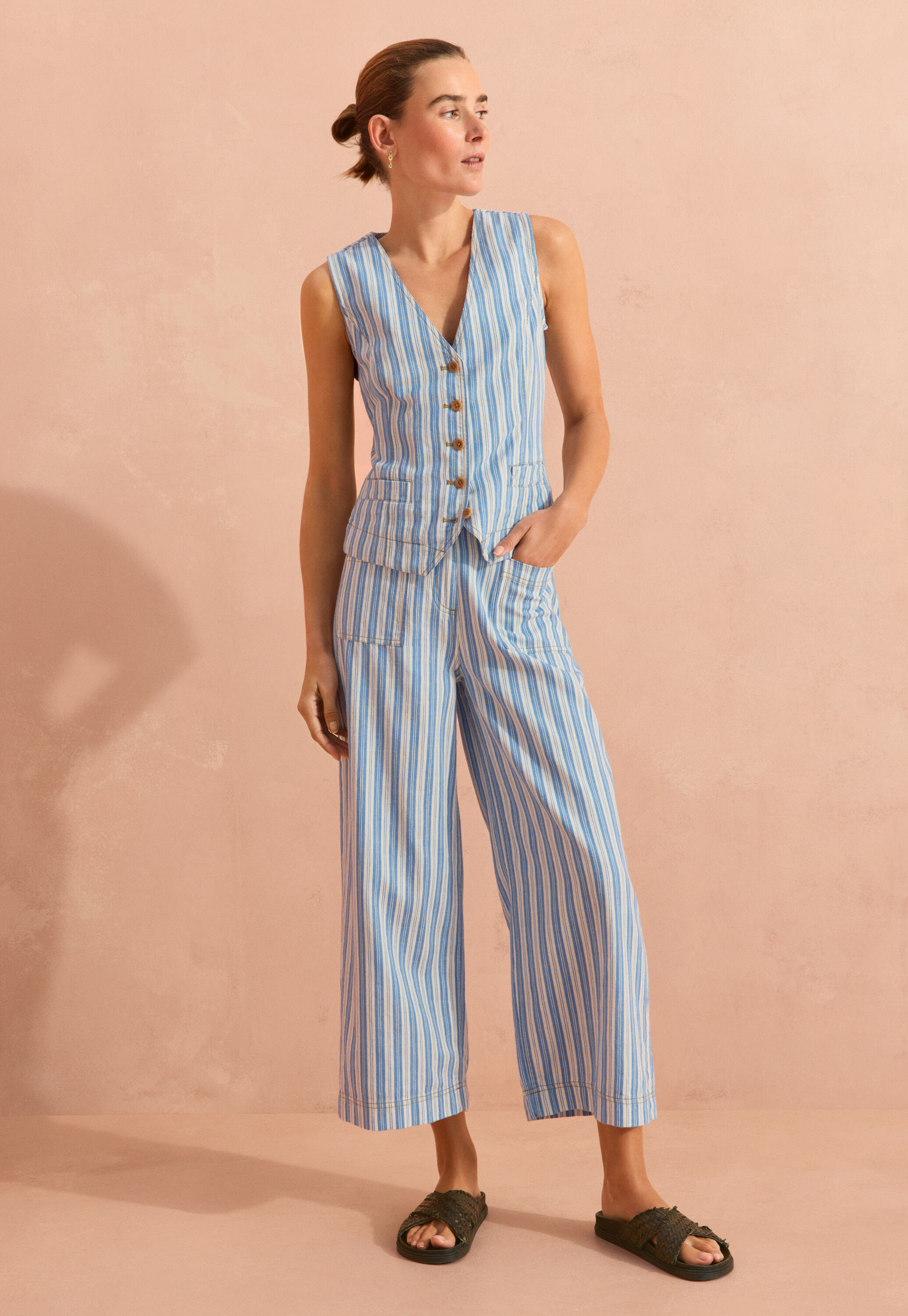 Striped trousers