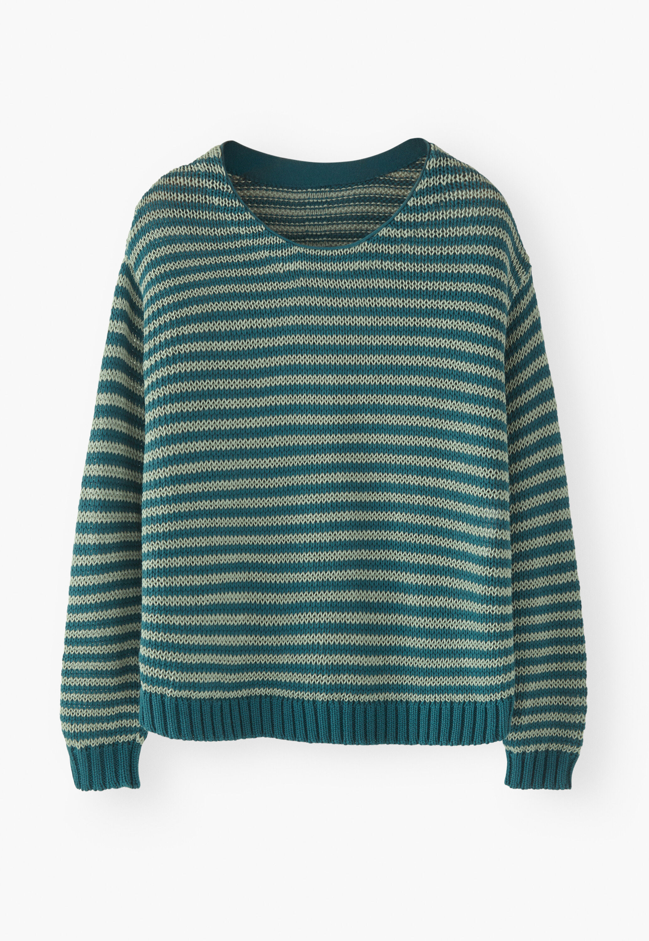Striped crew-neck sweater