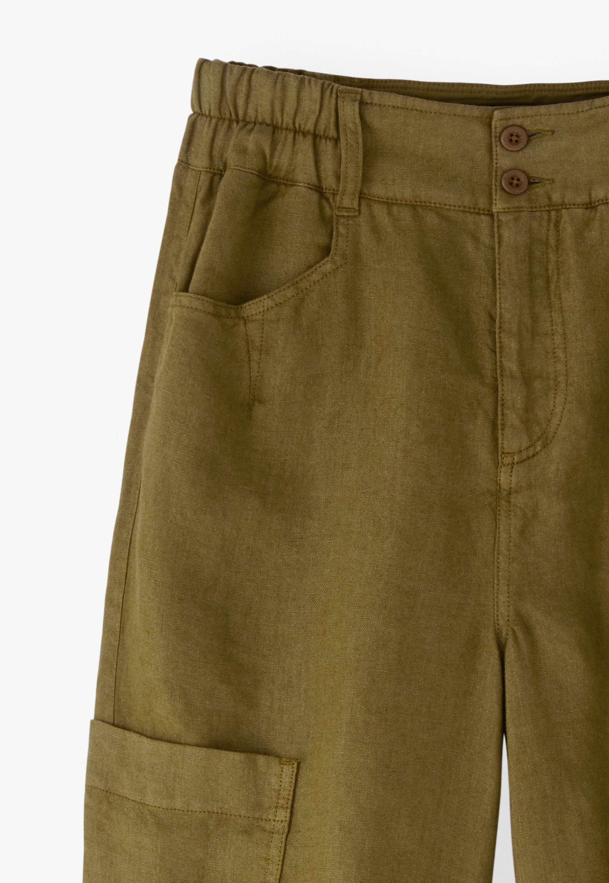 Tie-leg trousers