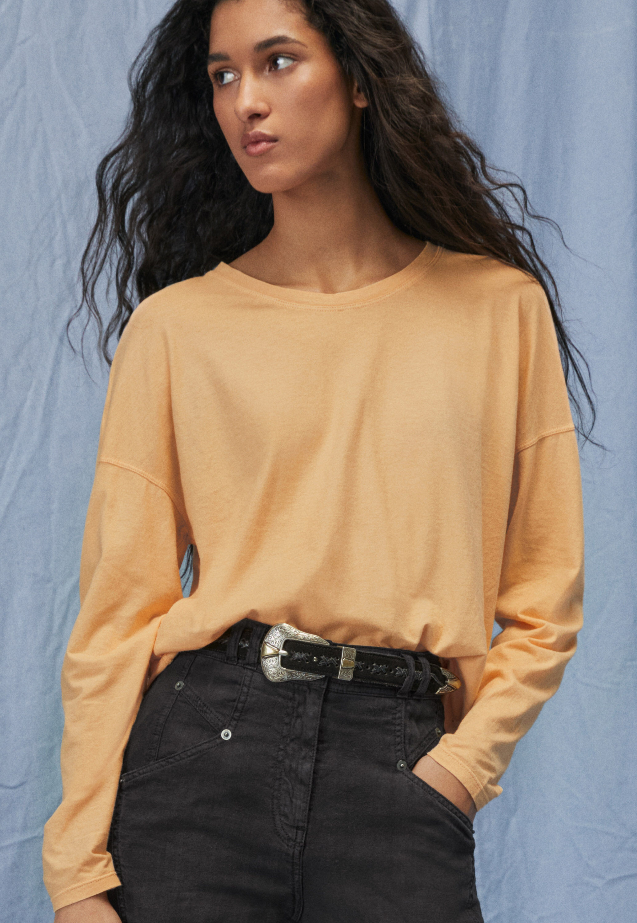 Drop-shoulder top