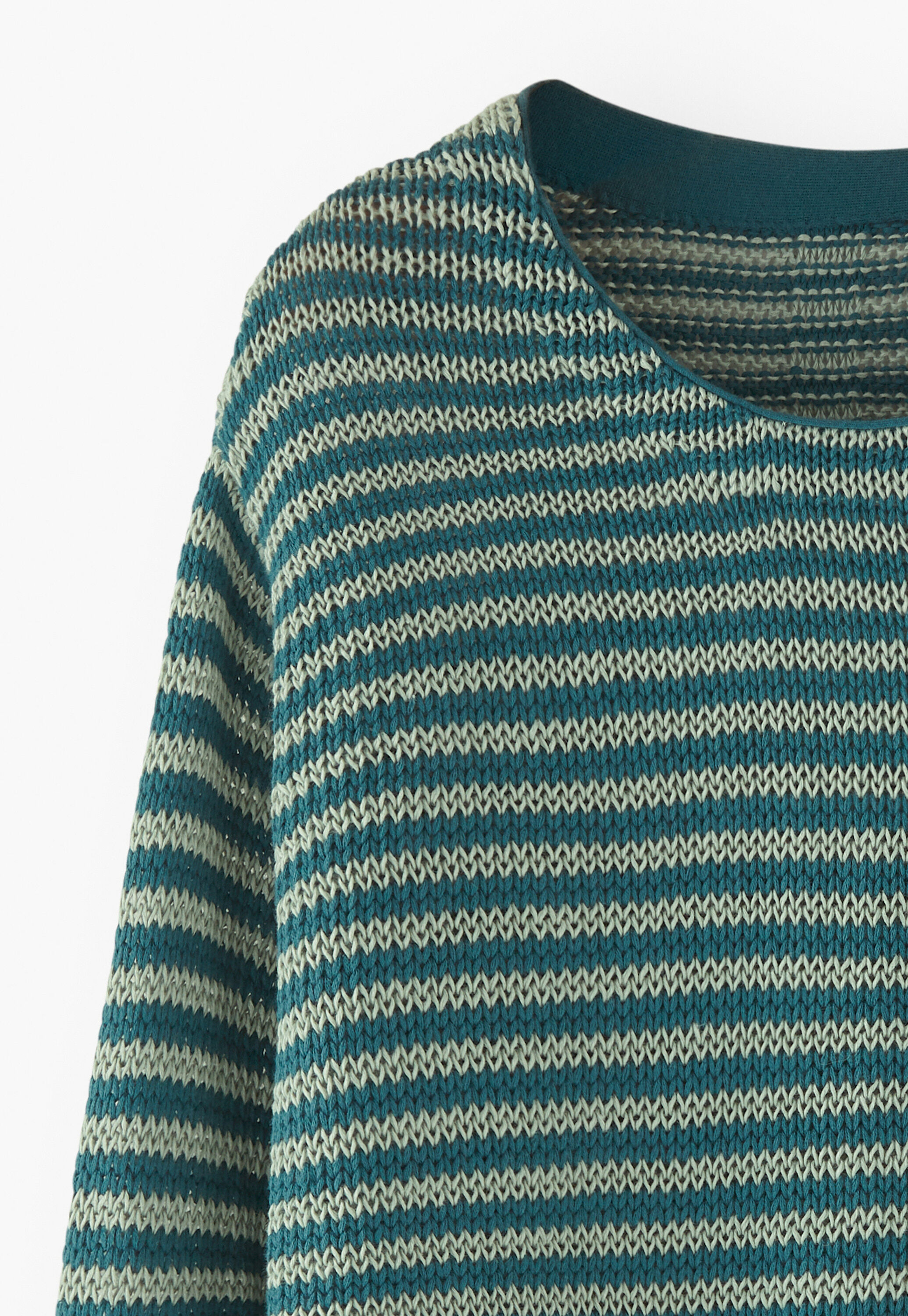 Striped crew-neck sweater