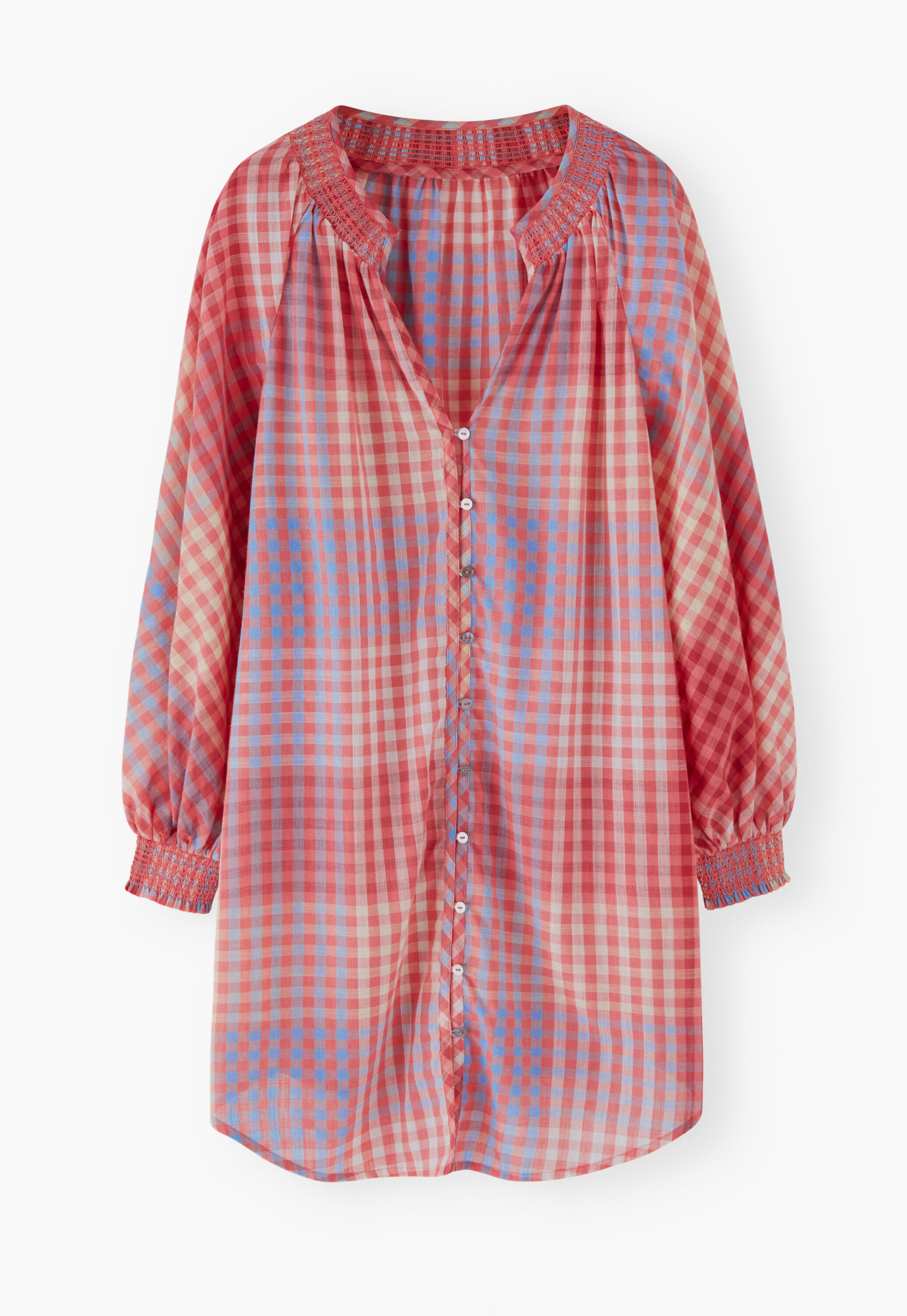 Checked shirtdress