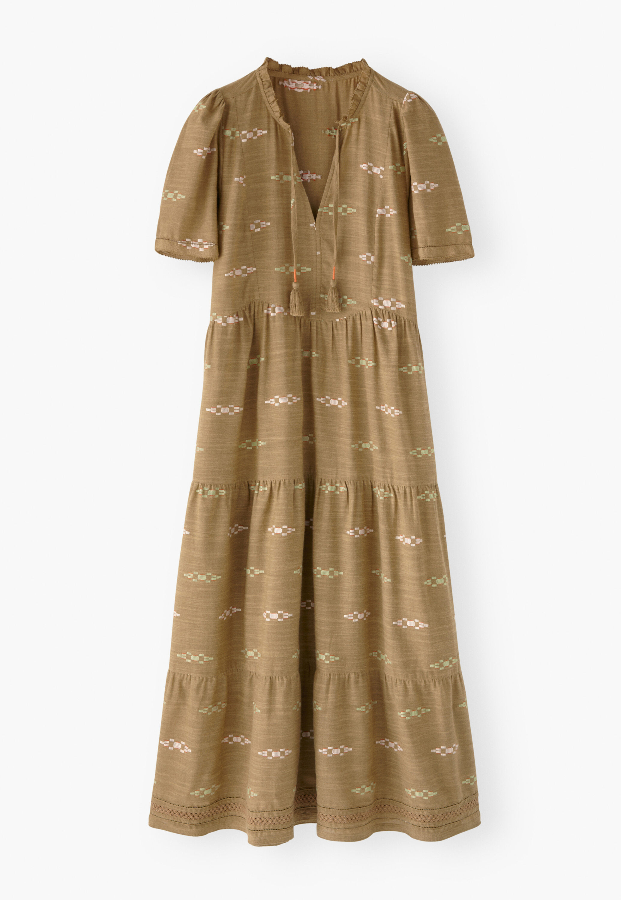 Jacquard tiered dress