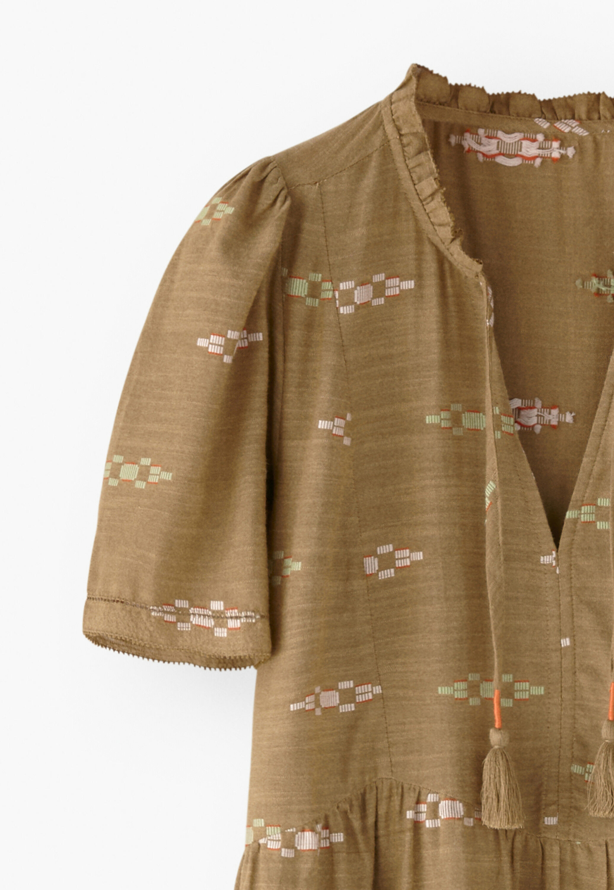 Jacquard tiered dress