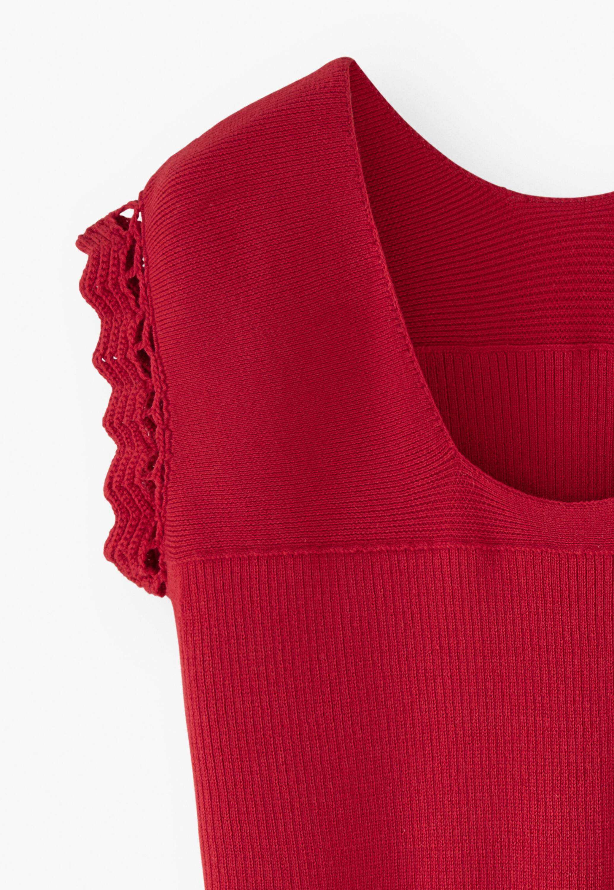 Crochet-trim vest