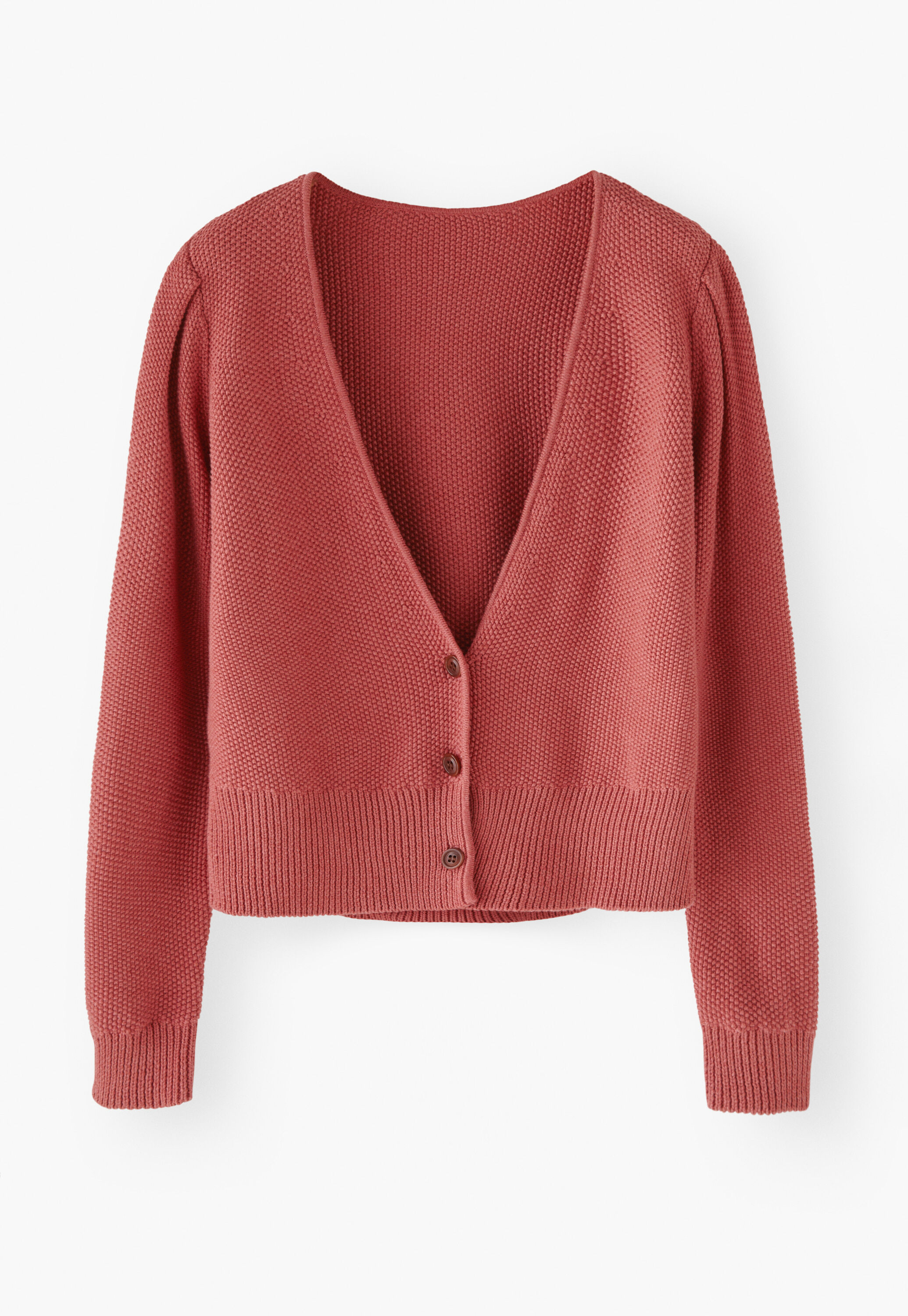 Moss-stitch cardigan