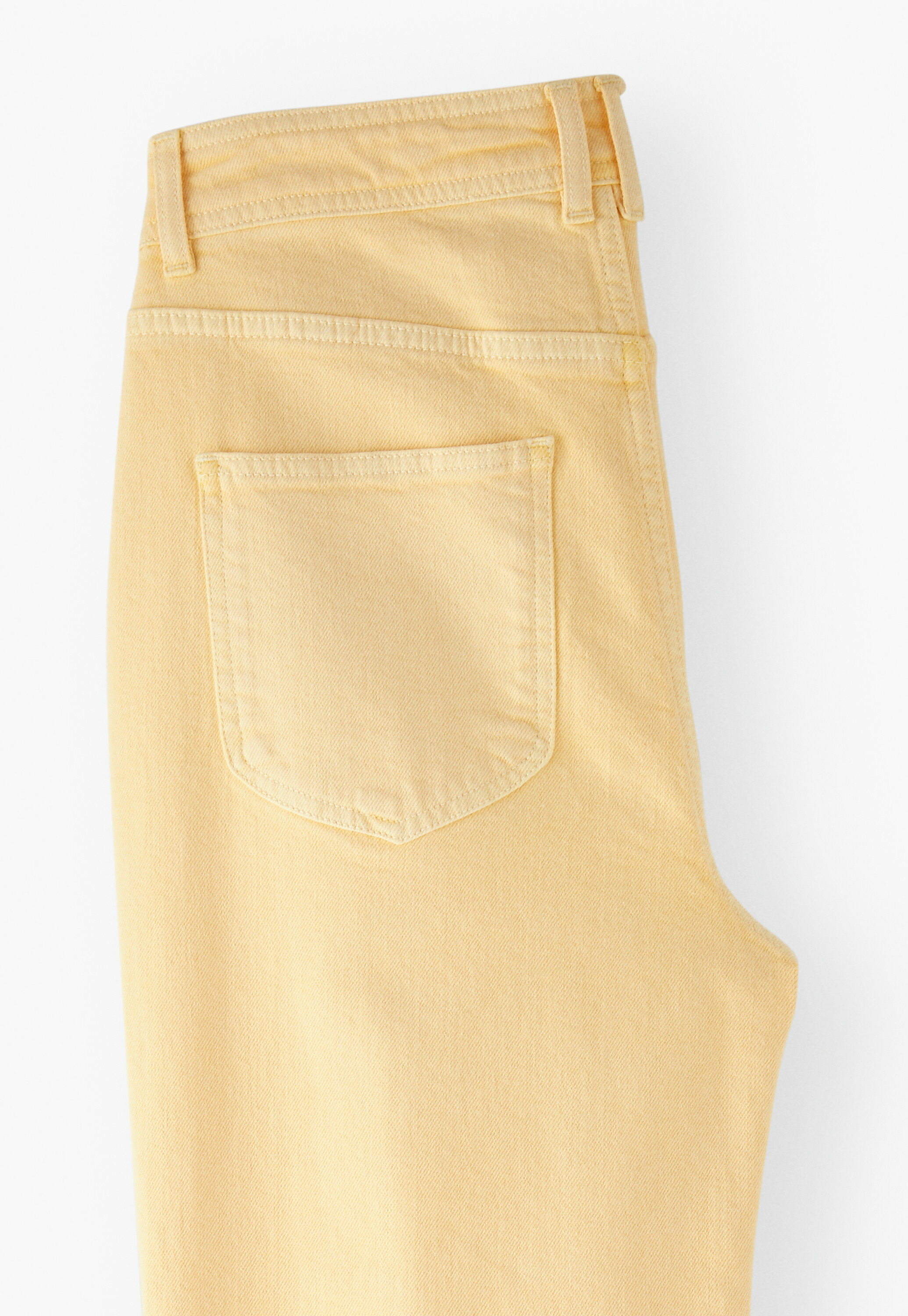 Straight-leg let-down hem jeans