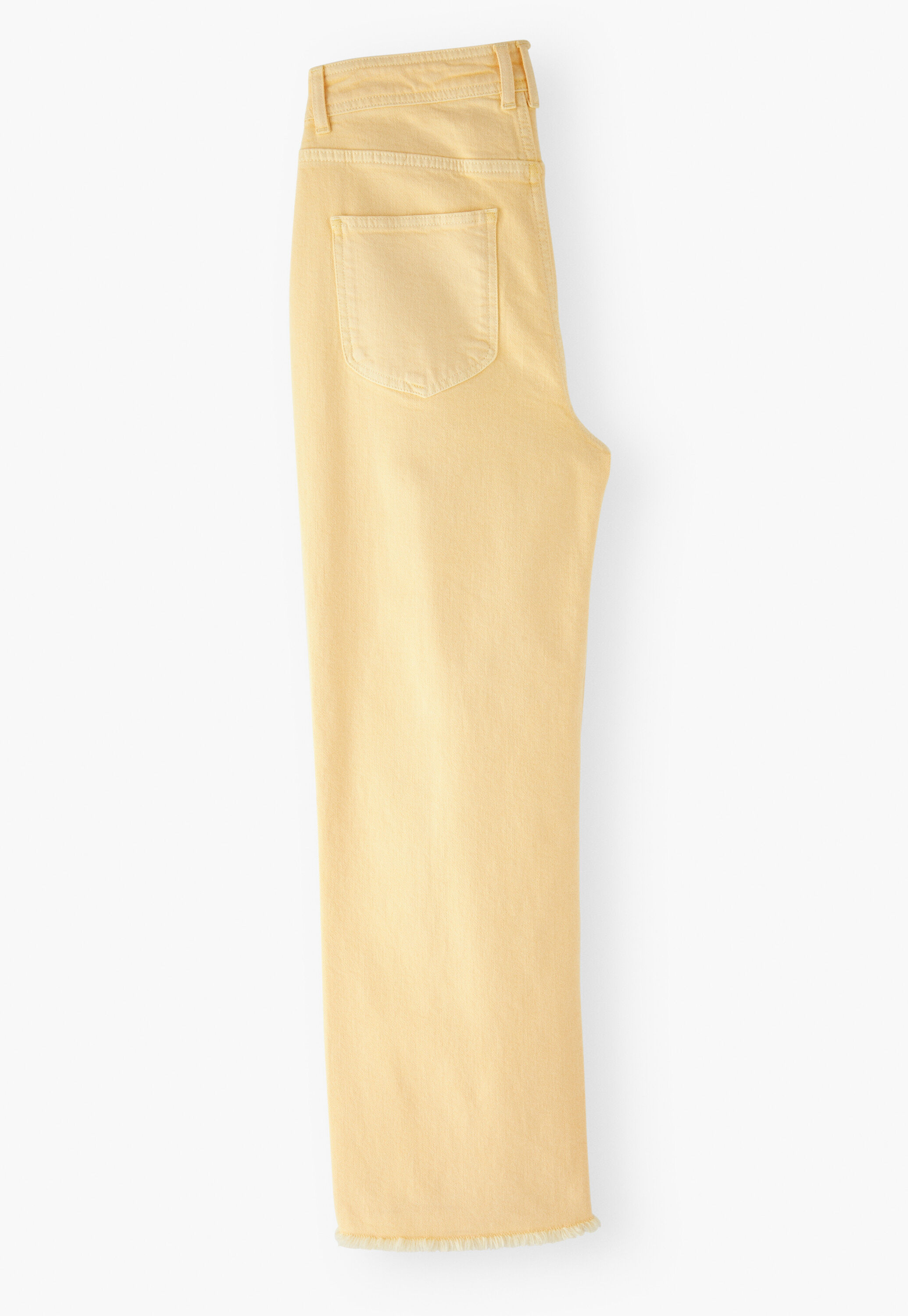 Straight-leg let-down hem jeans