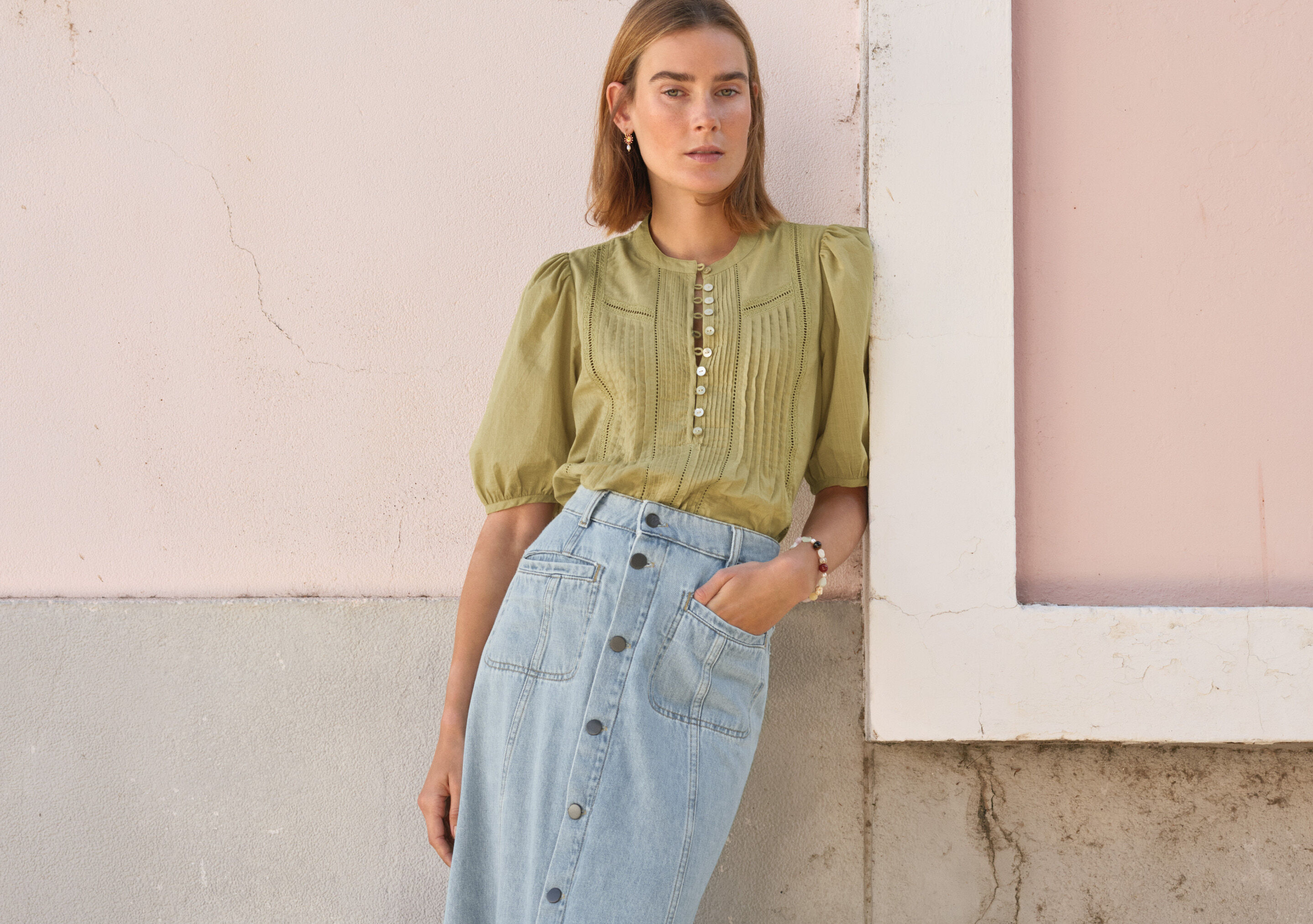 Pintuck blouse