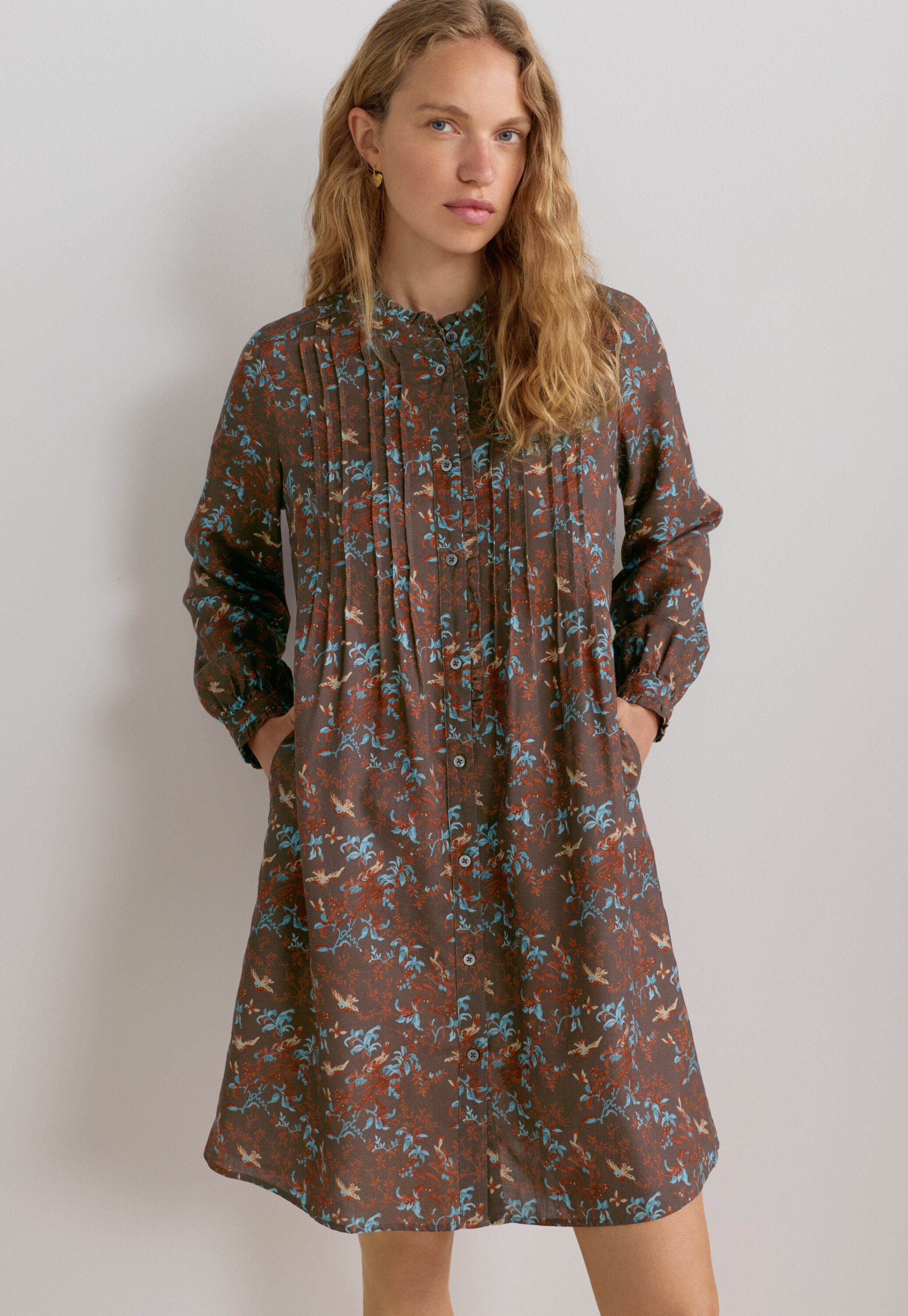Printed shirtdress