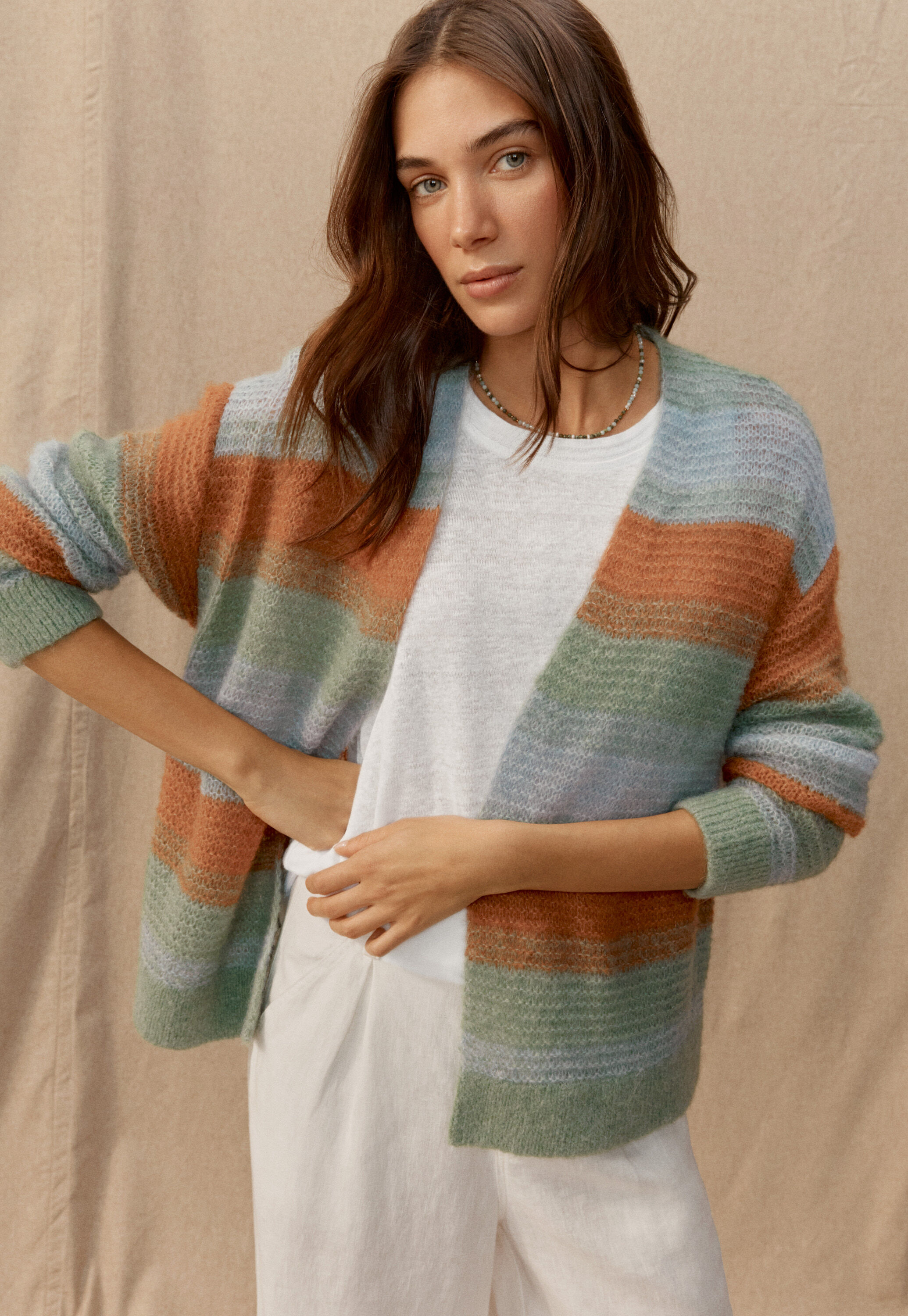 Striped cardigan
