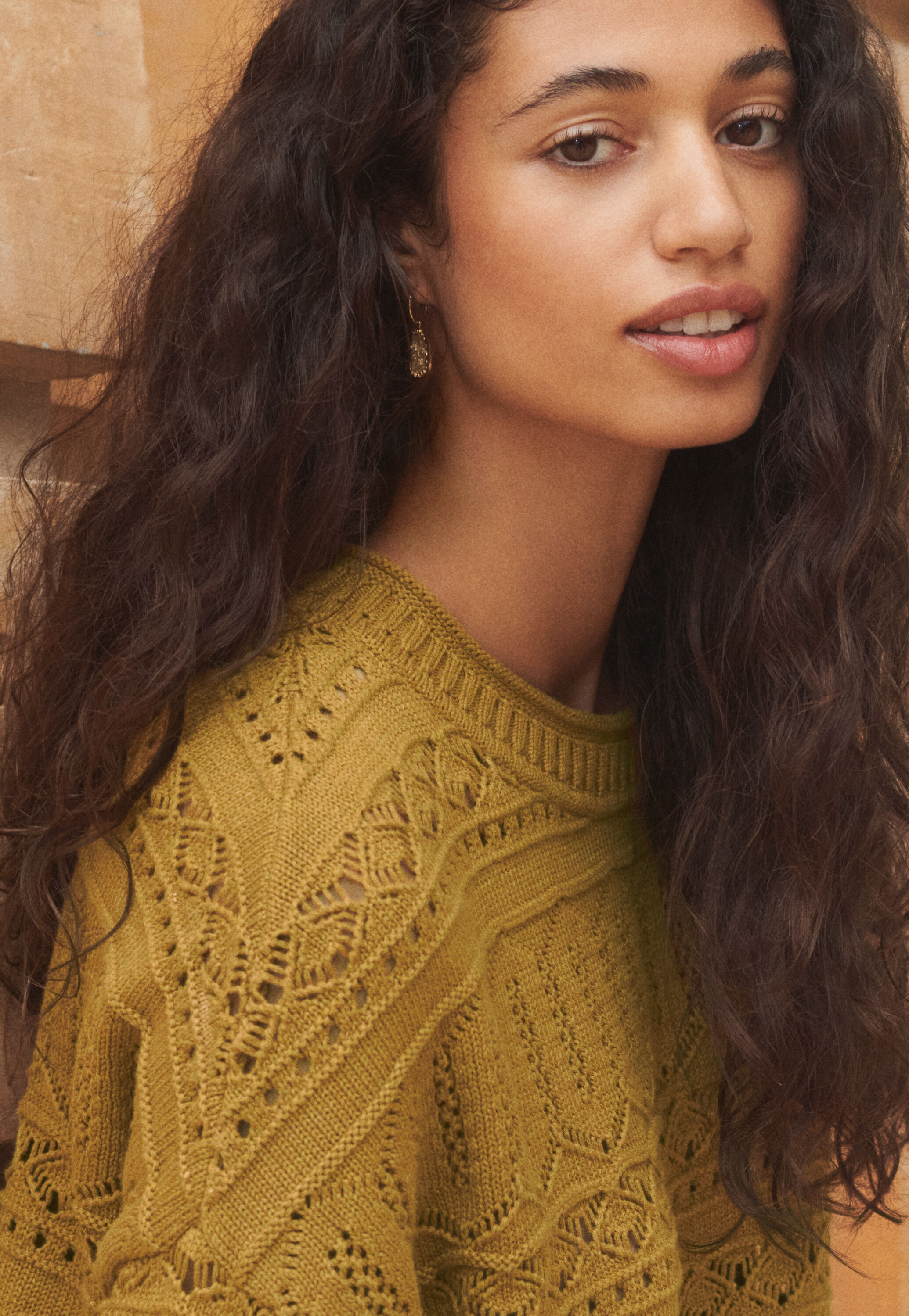 Pointelle sweater
