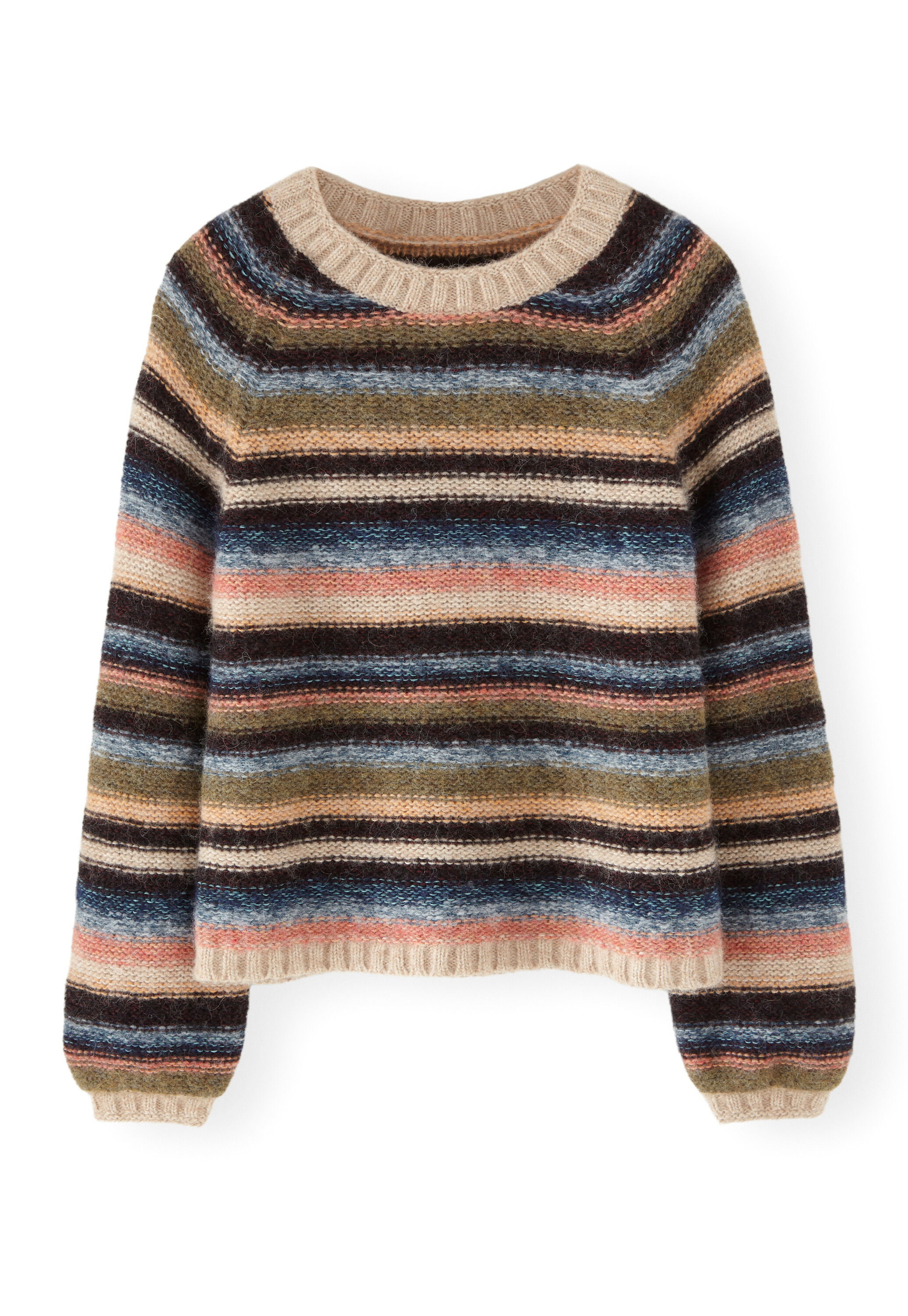 Reverse-striped sweater
