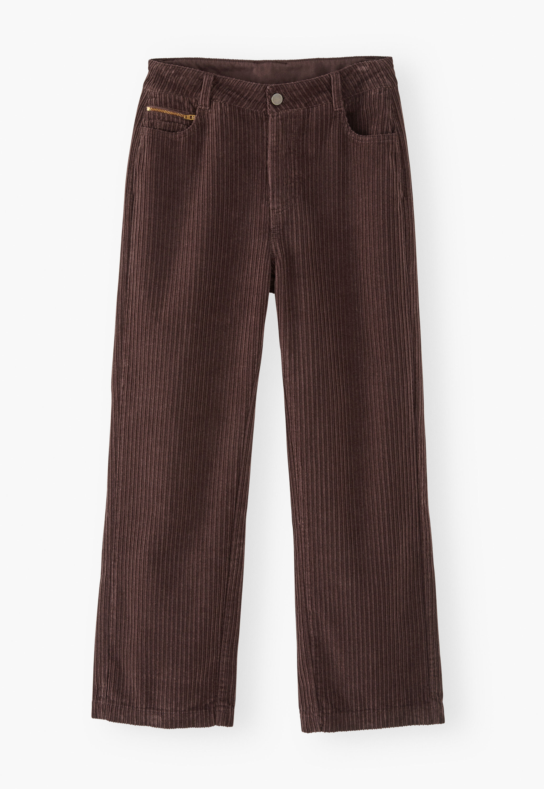 Cropped cord trousers