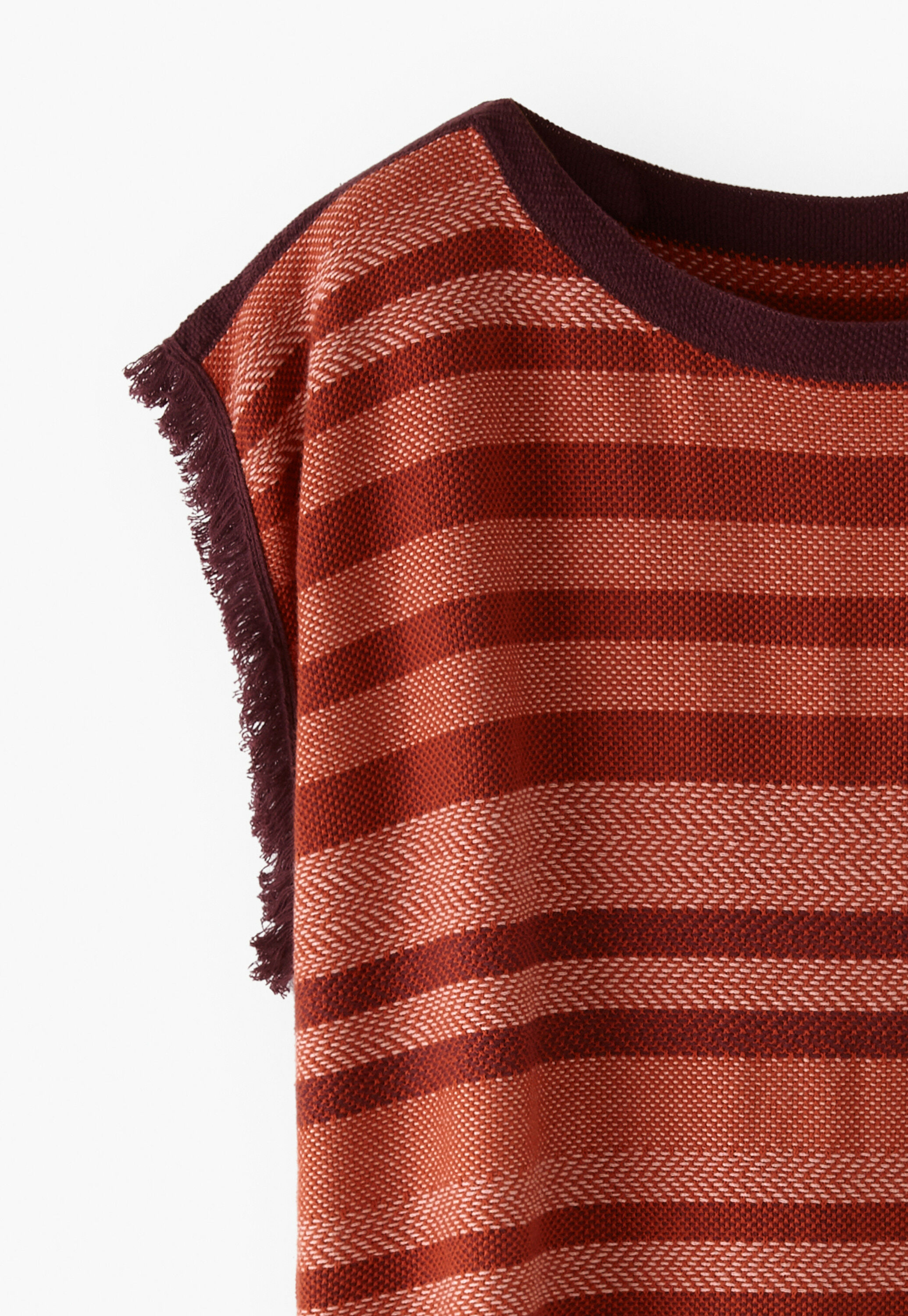 Inlay-stitch striped dress