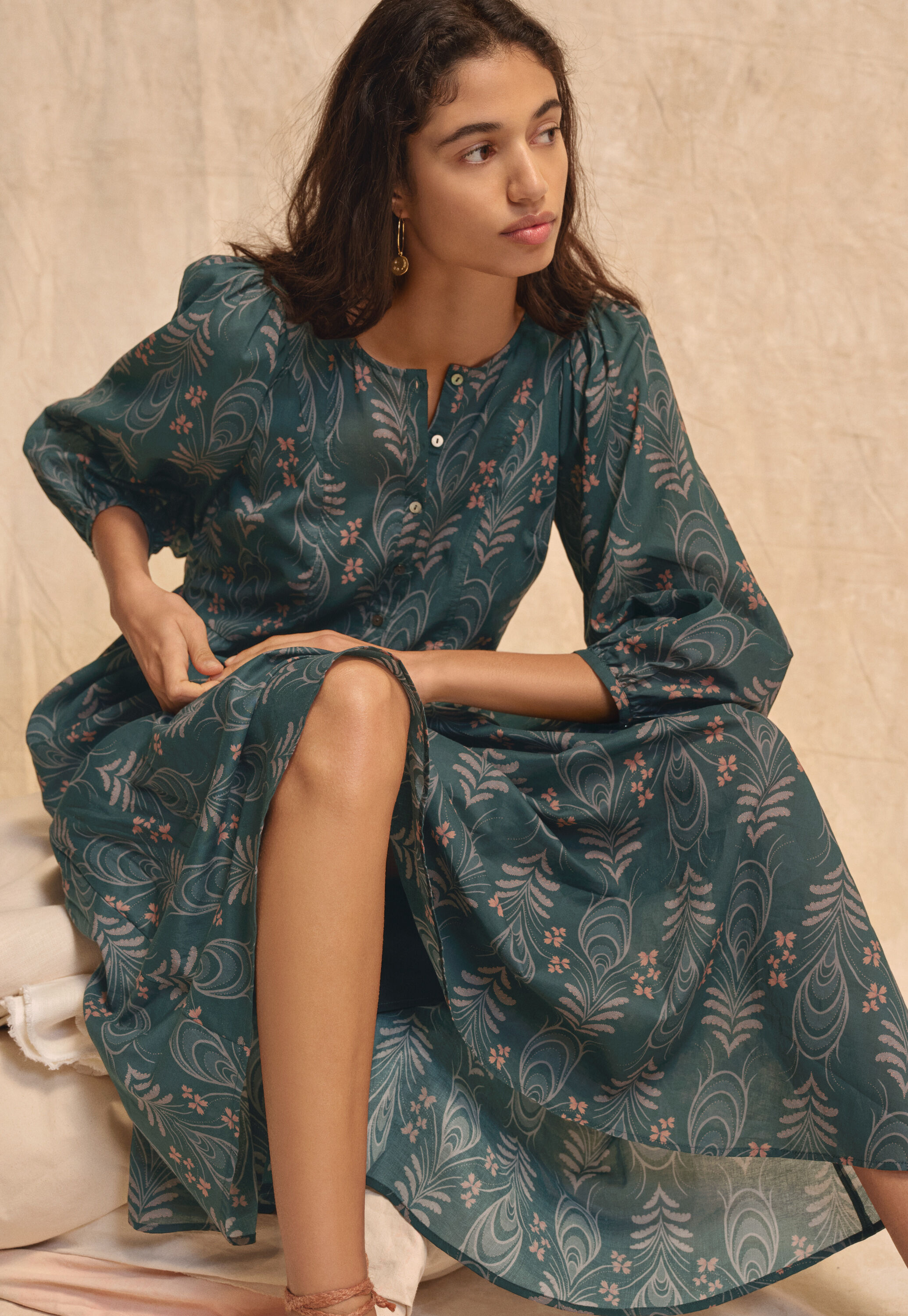 Printed maxi-dress