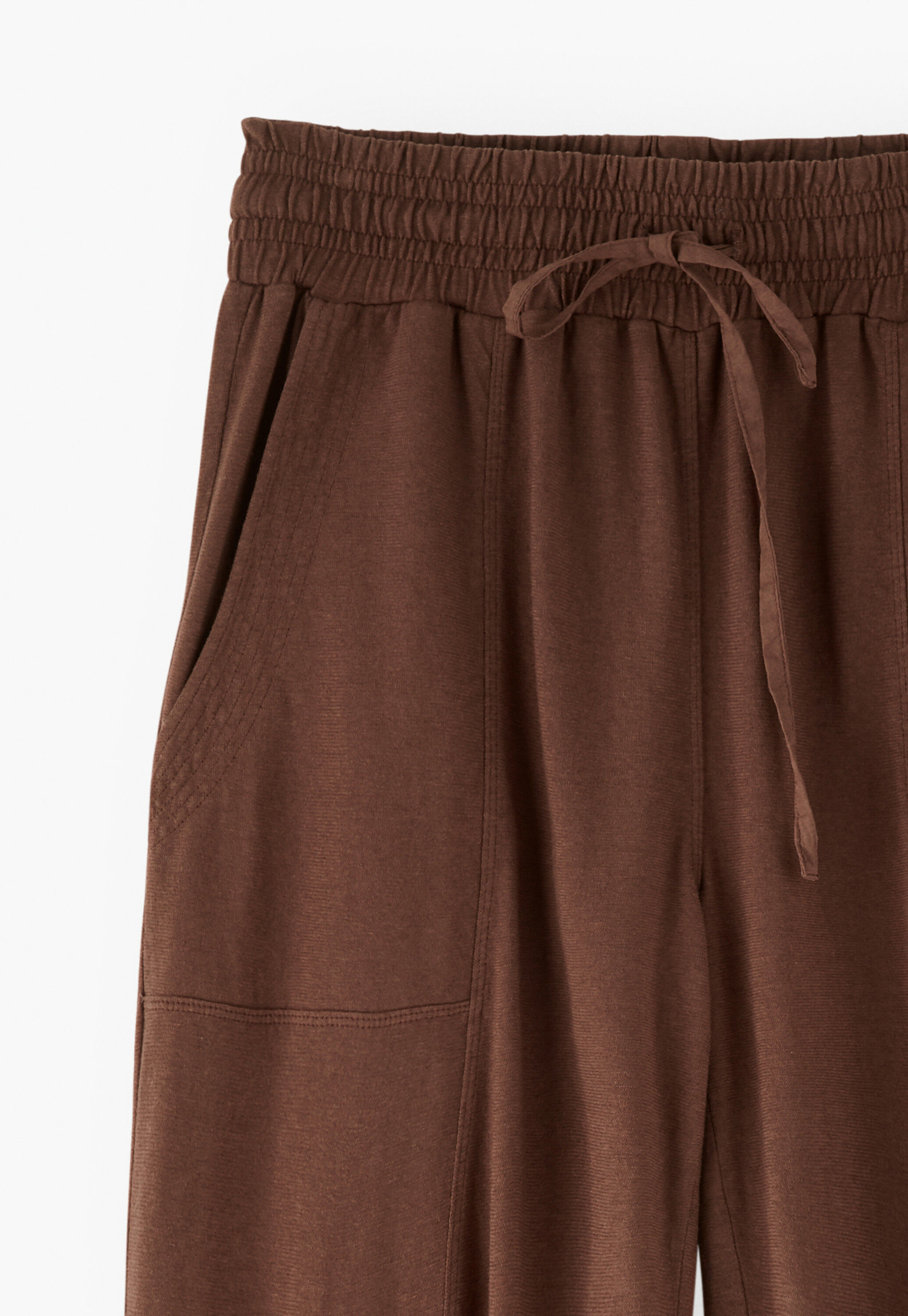 Tie-hem trousers