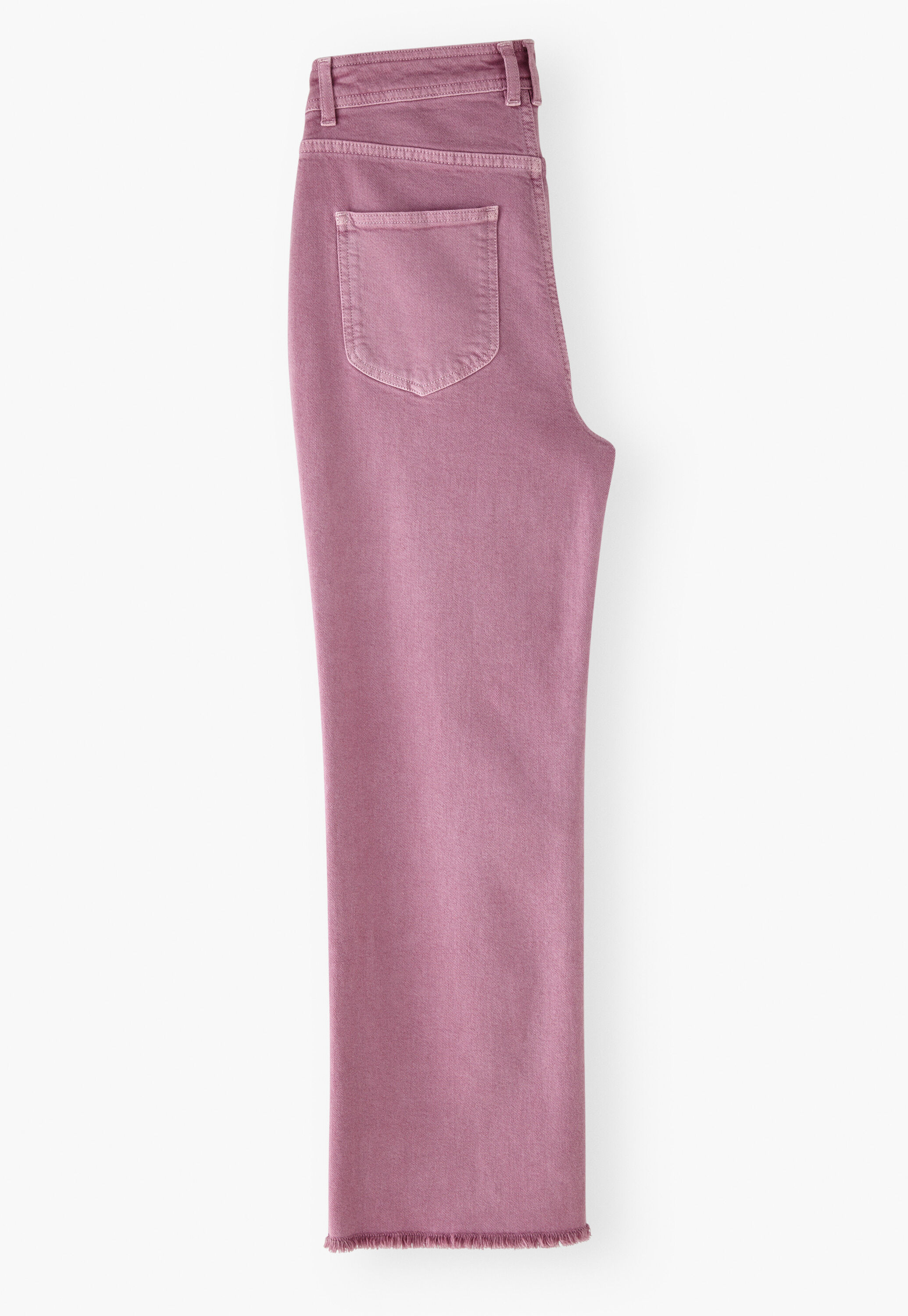 Straight-leg let-down hem jeans